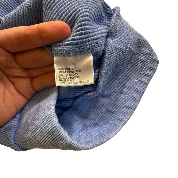 Sunnyside by Sundry Light Blue Waffle Knit Wide Leg Lounge Pants Women’s Sz S - Picture 8 of 8